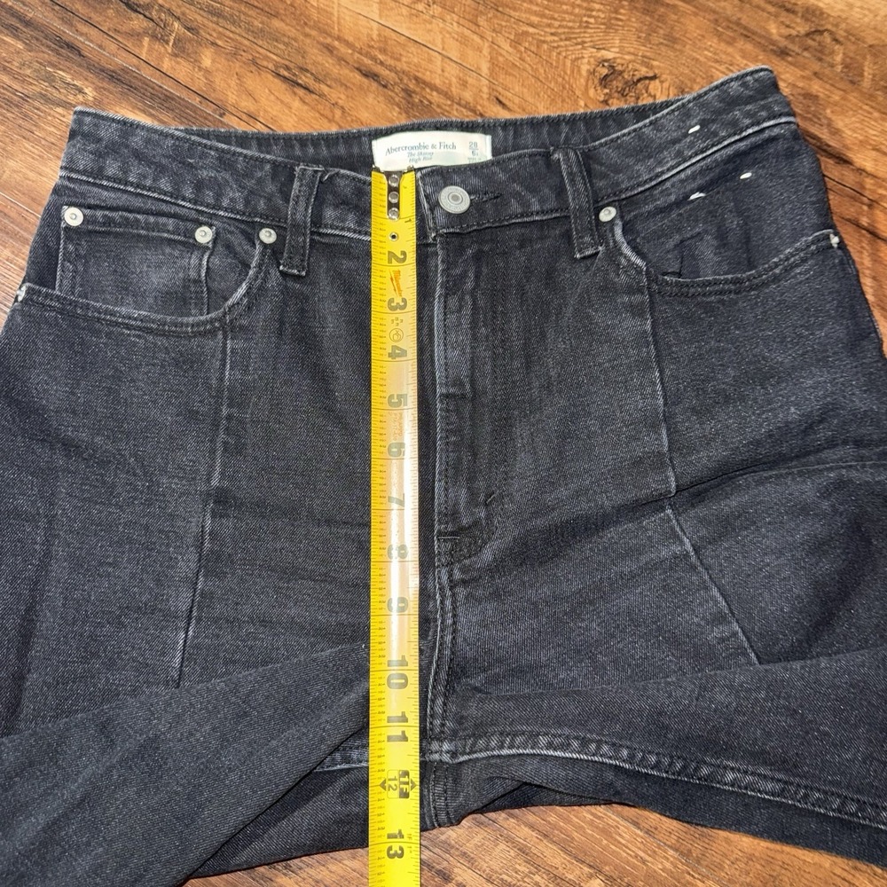 Abercrombie & Fitch The Skinny High Rise Curve Love Black Jeans Women's Size 6 - Picture 7 of 9